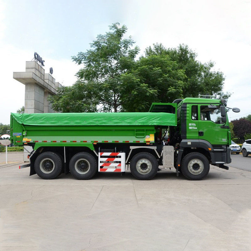 普通の運転席 Shacman 8x4 371 375 380 420 hp 12ホイラー 40トンのティッパーダンパートラック