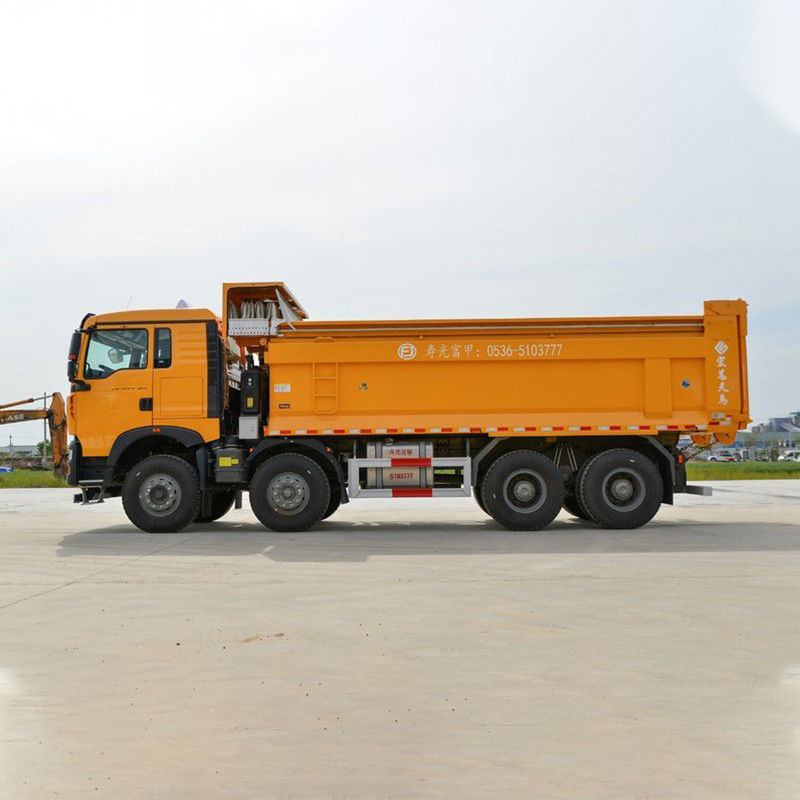 400-500L 燃料タンク容量 オートマティック ウィンドウ HOWO 8 * 4 380hp 12輪ダンプトラック