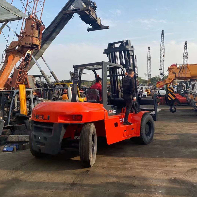 高負荷容量10トンのディーゼルフォークリフト ディーゼルエンジン付きヘリフォークリフト