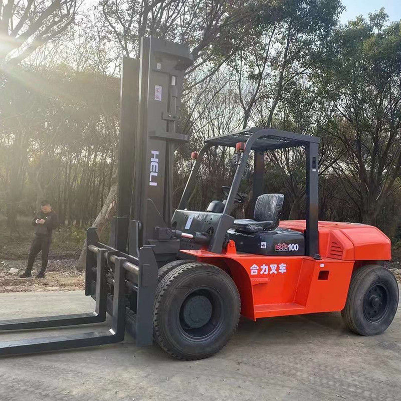 高負荷容量10トンのディーゼルフォークリフト ディーゼルエンジン付きヘリフォークリフト