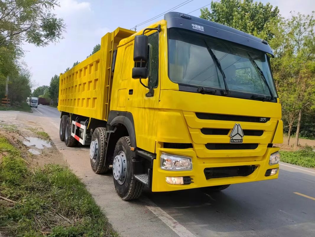 中古 ホーボ 8x4 12ホイール ダンプトラック 375HP ディーゼルエンジン ESCなしの砂を倒すトラック