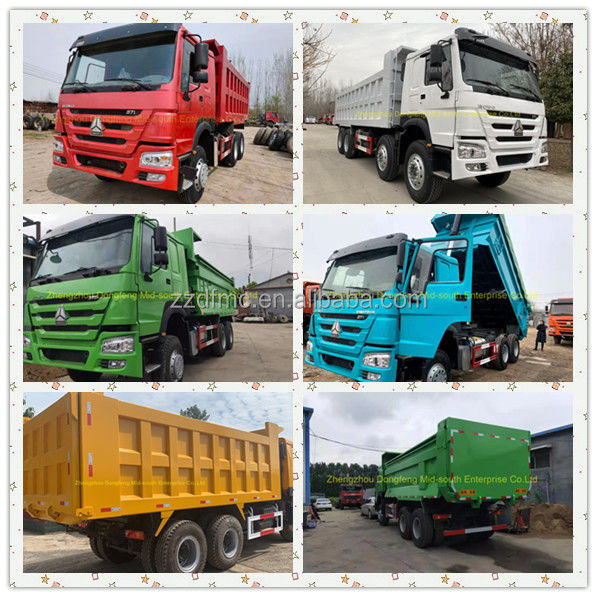 2016-2019年に改装されたHOWOダンプトラック 8x4 12輪 裏カメラ付きの中古ターパートラック