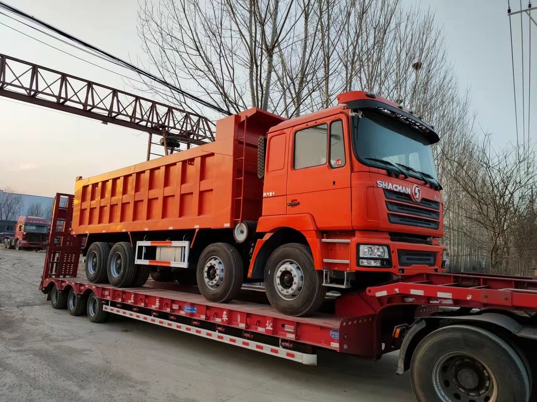 SHACMAN F3000 12ホイール 8X4 ユーロII 重荷 フロントリフティングダンプトラック 380HP エンジン