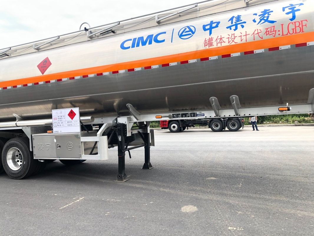 アルミ合金 ディーゼルタンカー アフリカ用 44m3 液体ディーゼル 半トレーラー ガソリン燃料