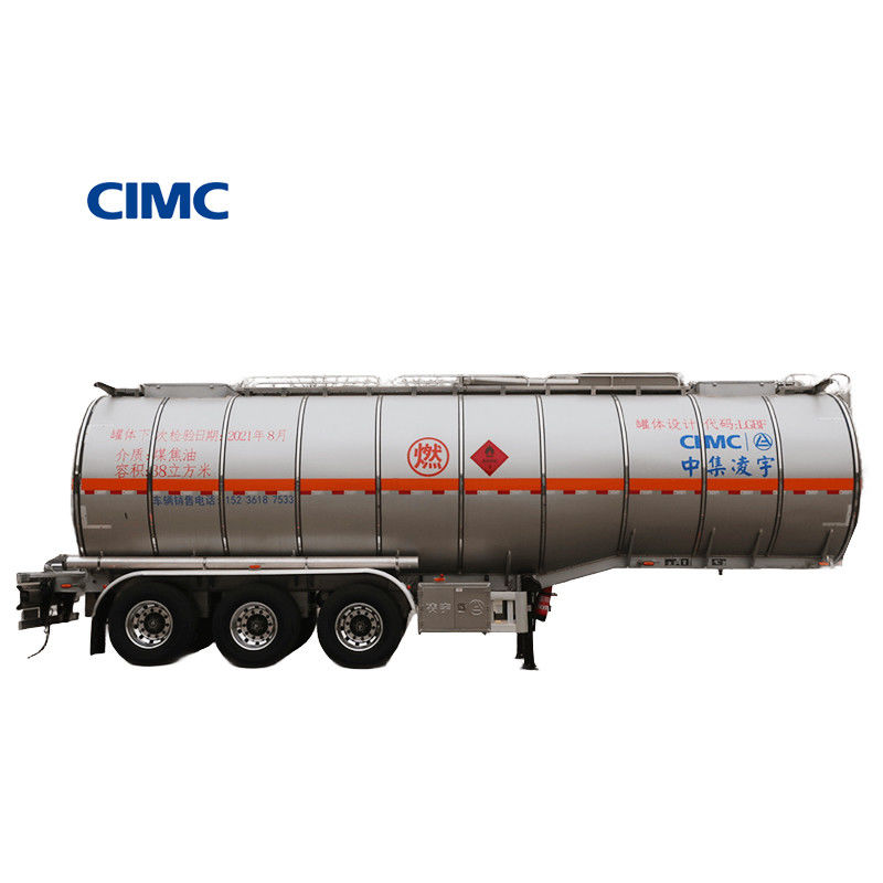 46000リットルのステンレス鋼 原油燃料タンカー トラック配送用セミトレーラー