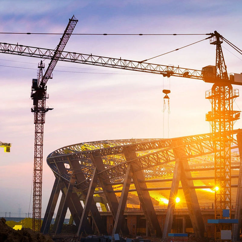 エネルギー鉱業 Syt80 T6012-6 6 トン 8 トン 長作業半径のフラットタワークレーン