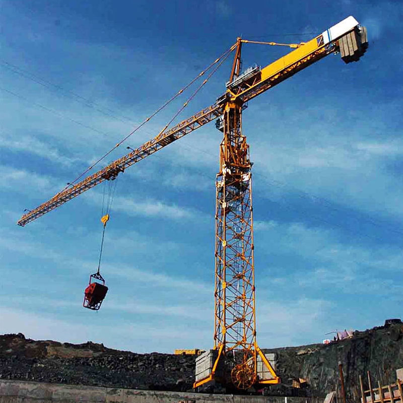 エネルギー鉱業 Syt80 T6012-6 6 トン 8 トン 長作業半径のフラットタワークレーン